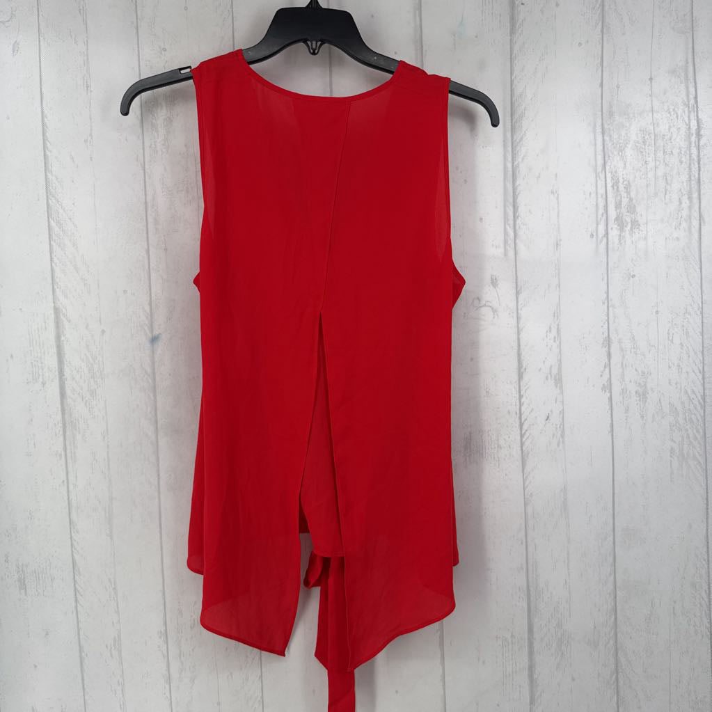 L v-neck open back tank