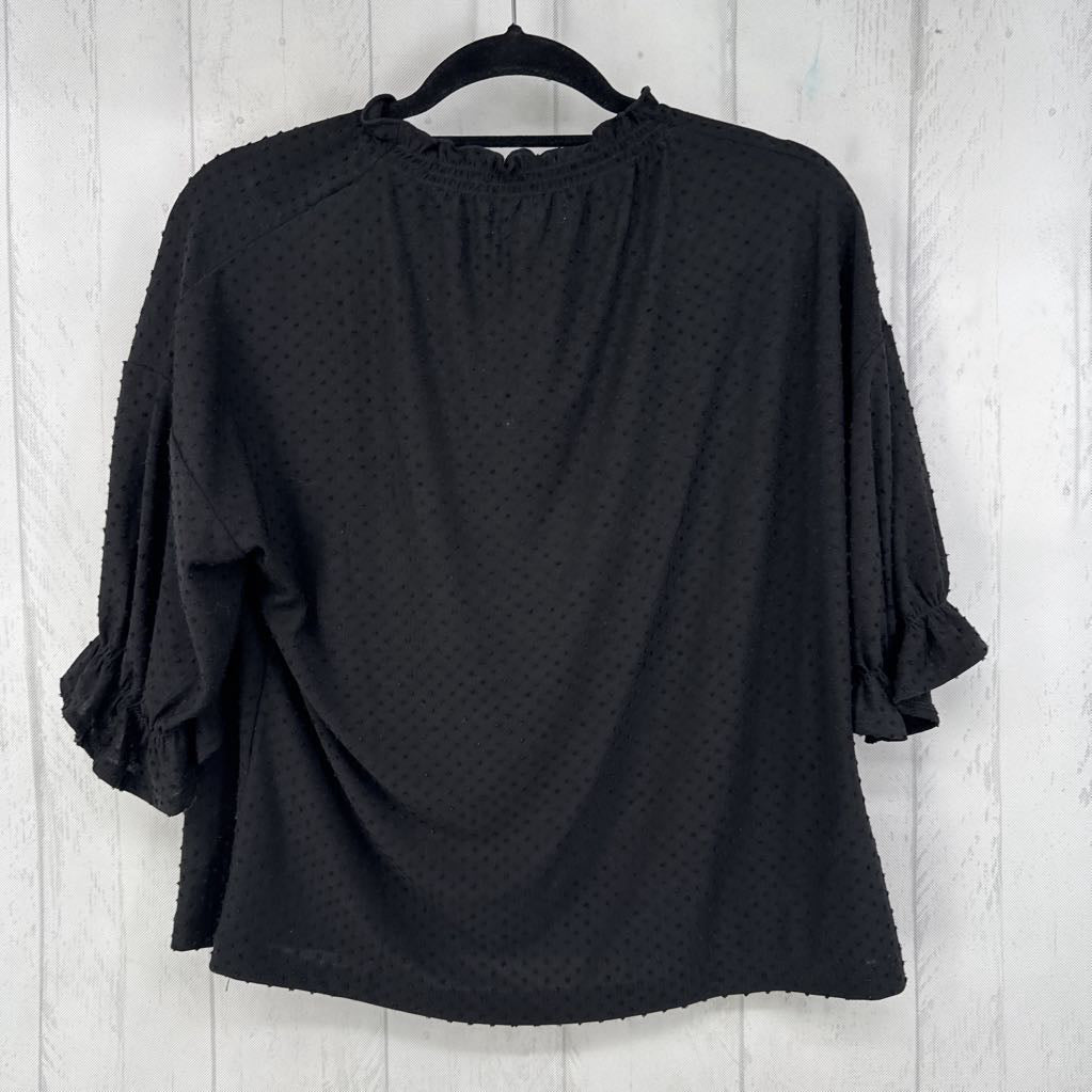 M textured dolman slv top