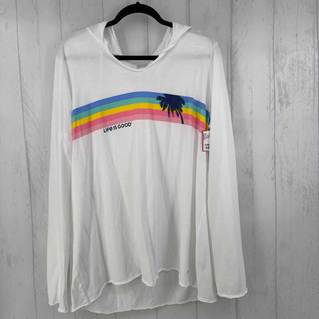 XXL graphic l/s pullover-life is good