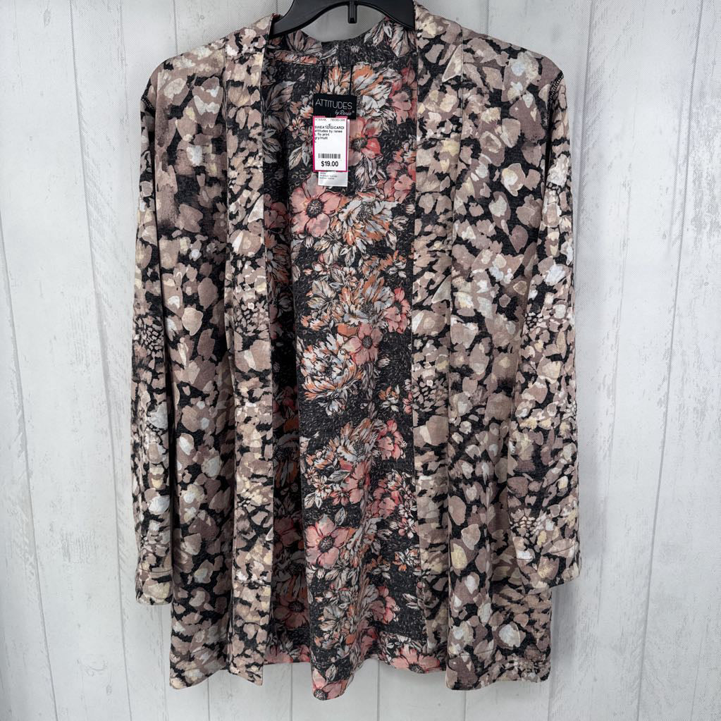 L flo print reversible cardi
