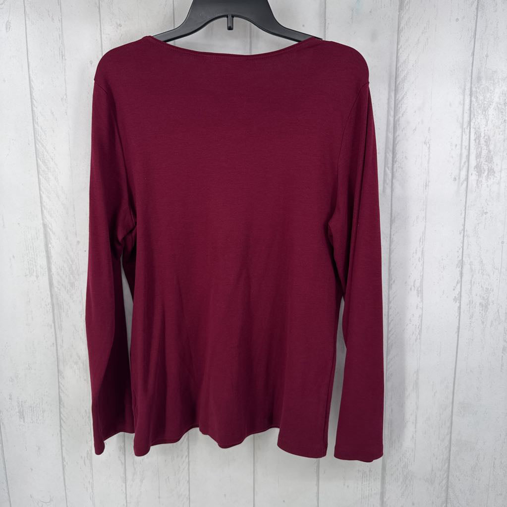 L scoop neck l/s tee