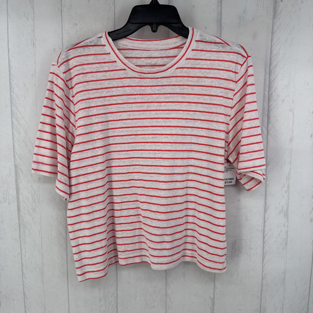 M striped s/s cropped tee