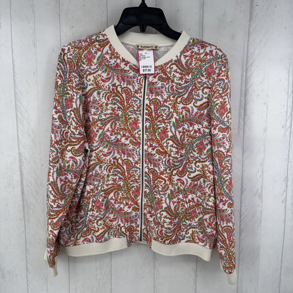 PM paisley print zip-up jacket
