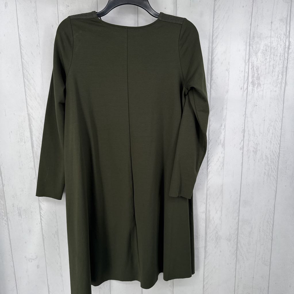 S 3/4 slv shiftdress