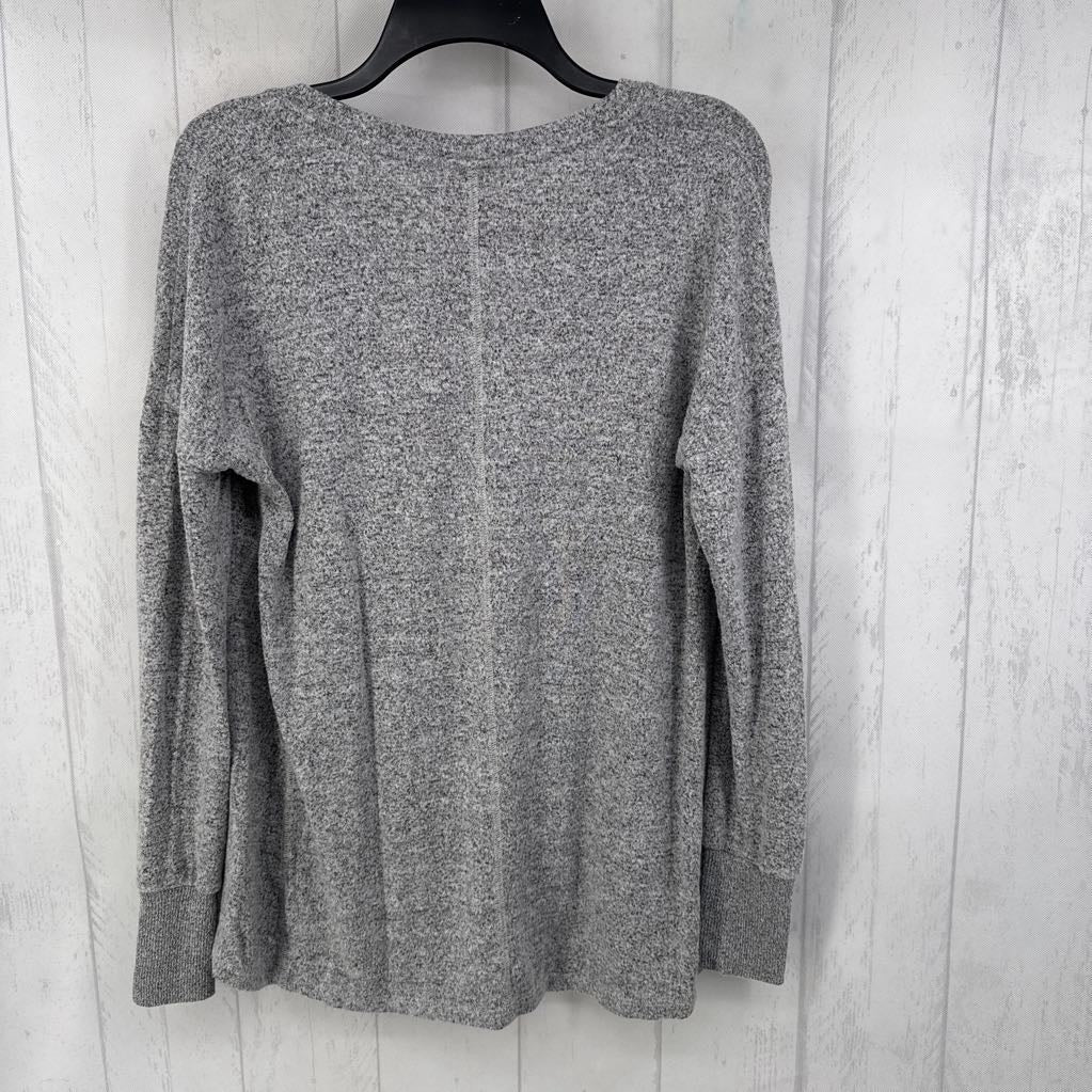 XS marled v-neck l/s top
