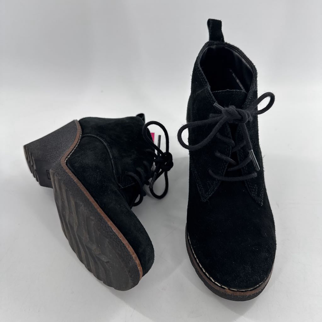 8 leather wedge heel bootie