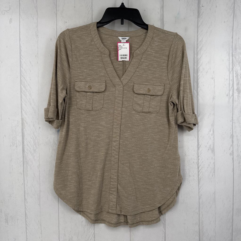 S v-neck s/s top