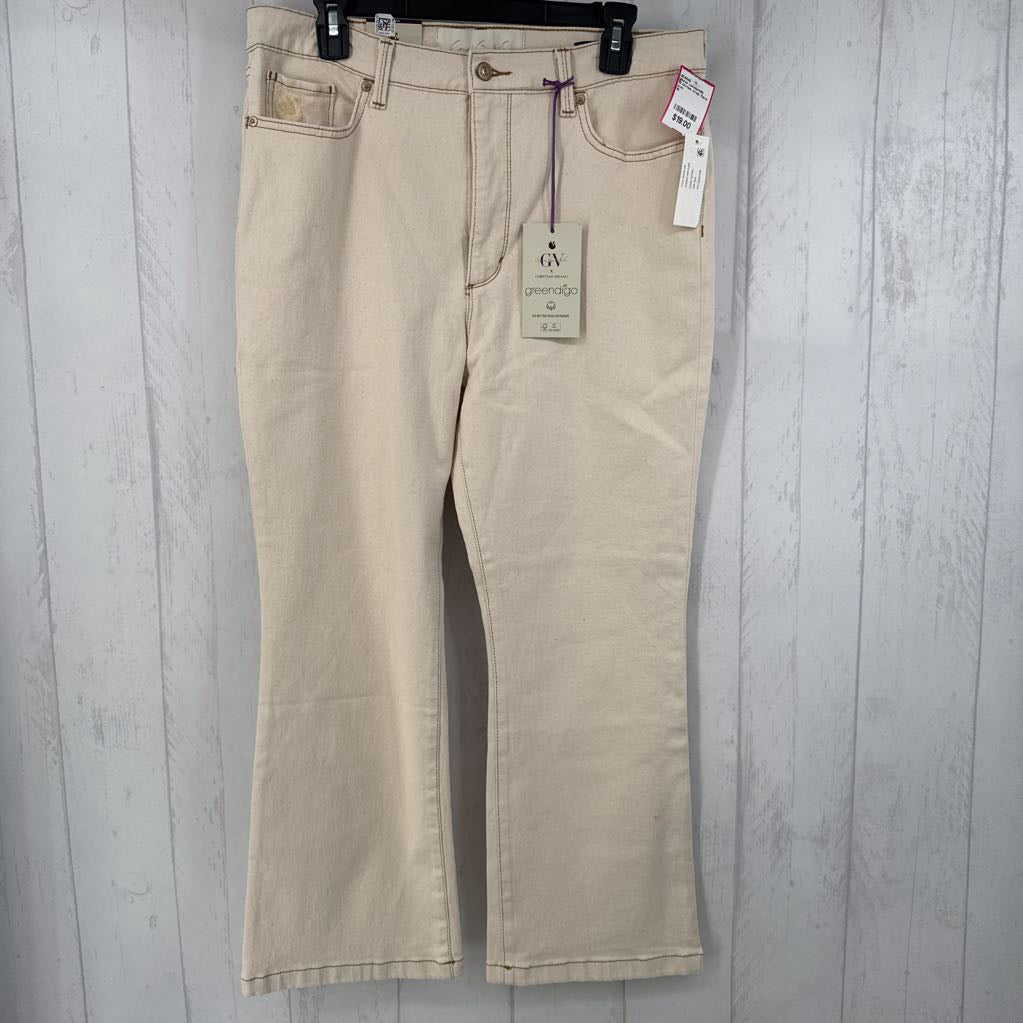 10 hi-rise crop flare jeans