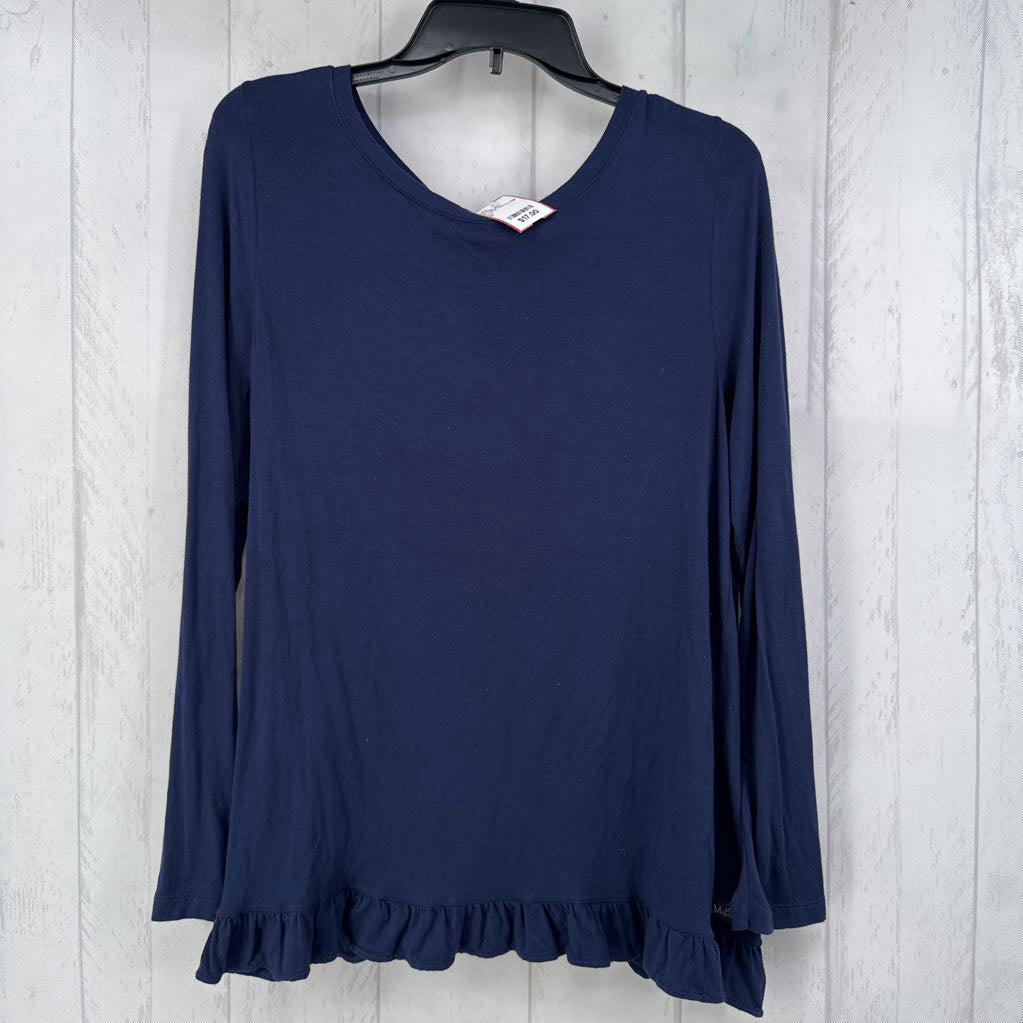 M ruffle hem l/s top