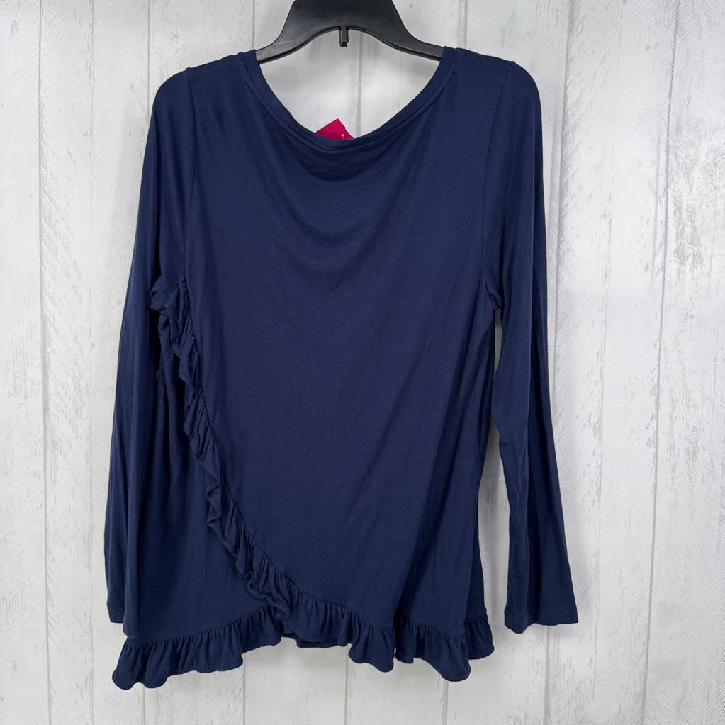 M ruffle hem l/s top
