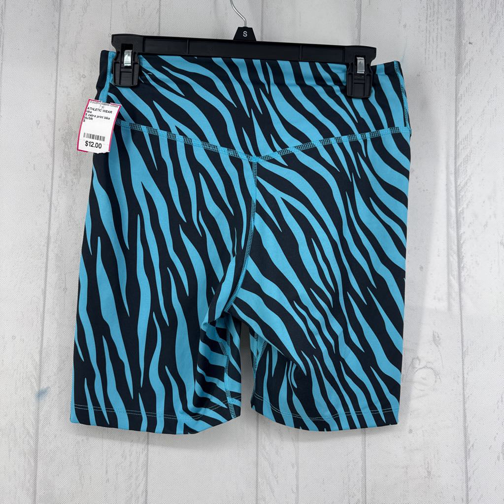 S zebra print bike shorts