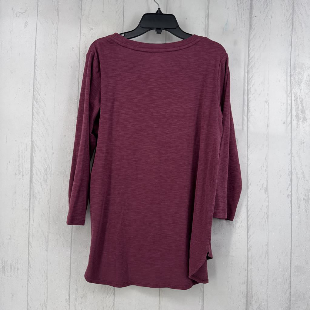 S l/s scoop neck top