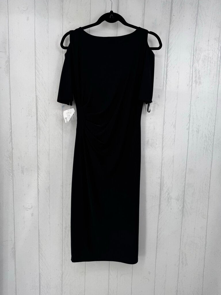 R140 8 s/s cold shoulder ruched dress