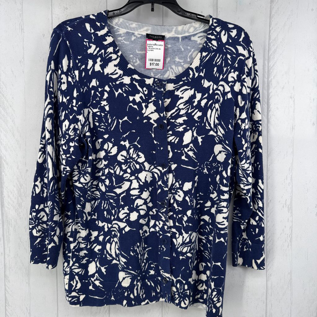 L flo print 3/4 slv carsi