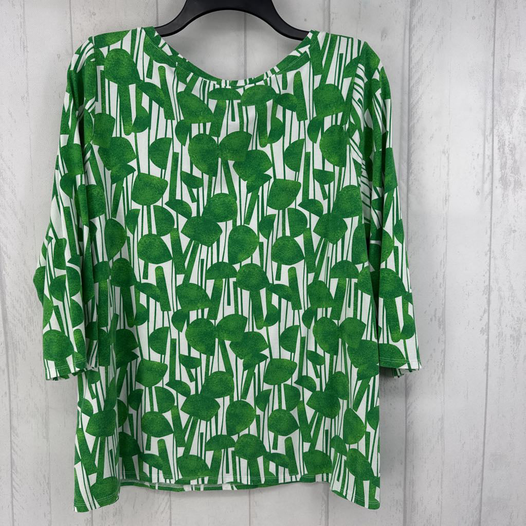 L 3/4 slv print top