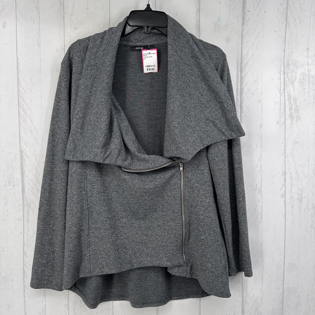 L zip-up cardi