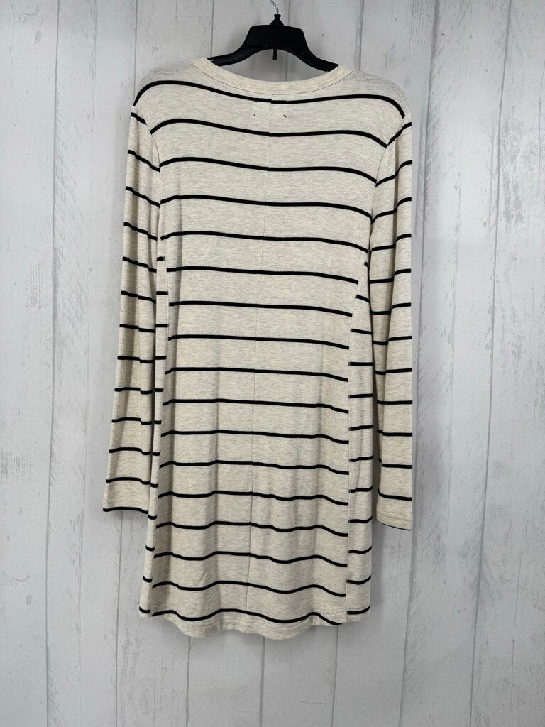 S striped l/s dress