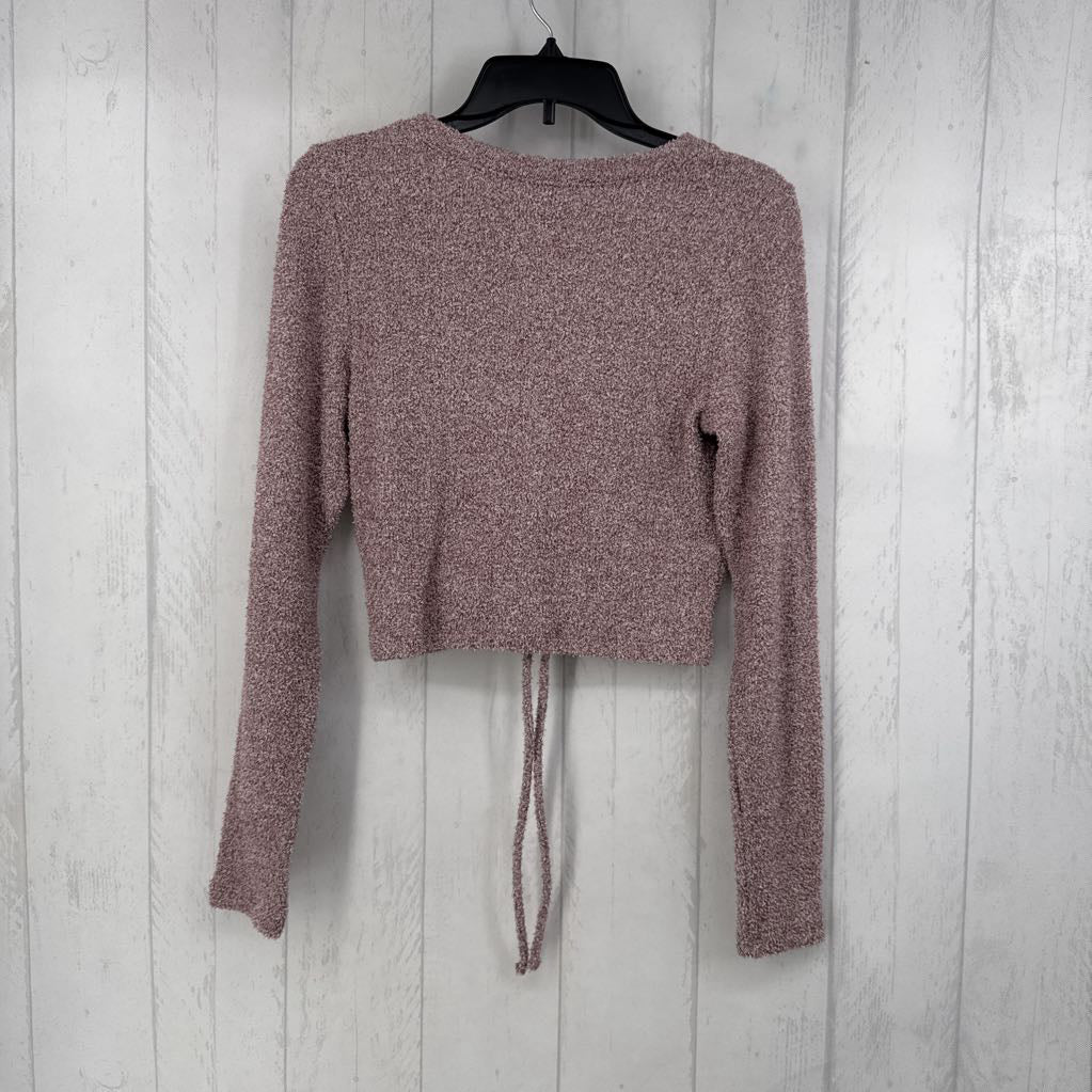 L v-neck ruched crop top