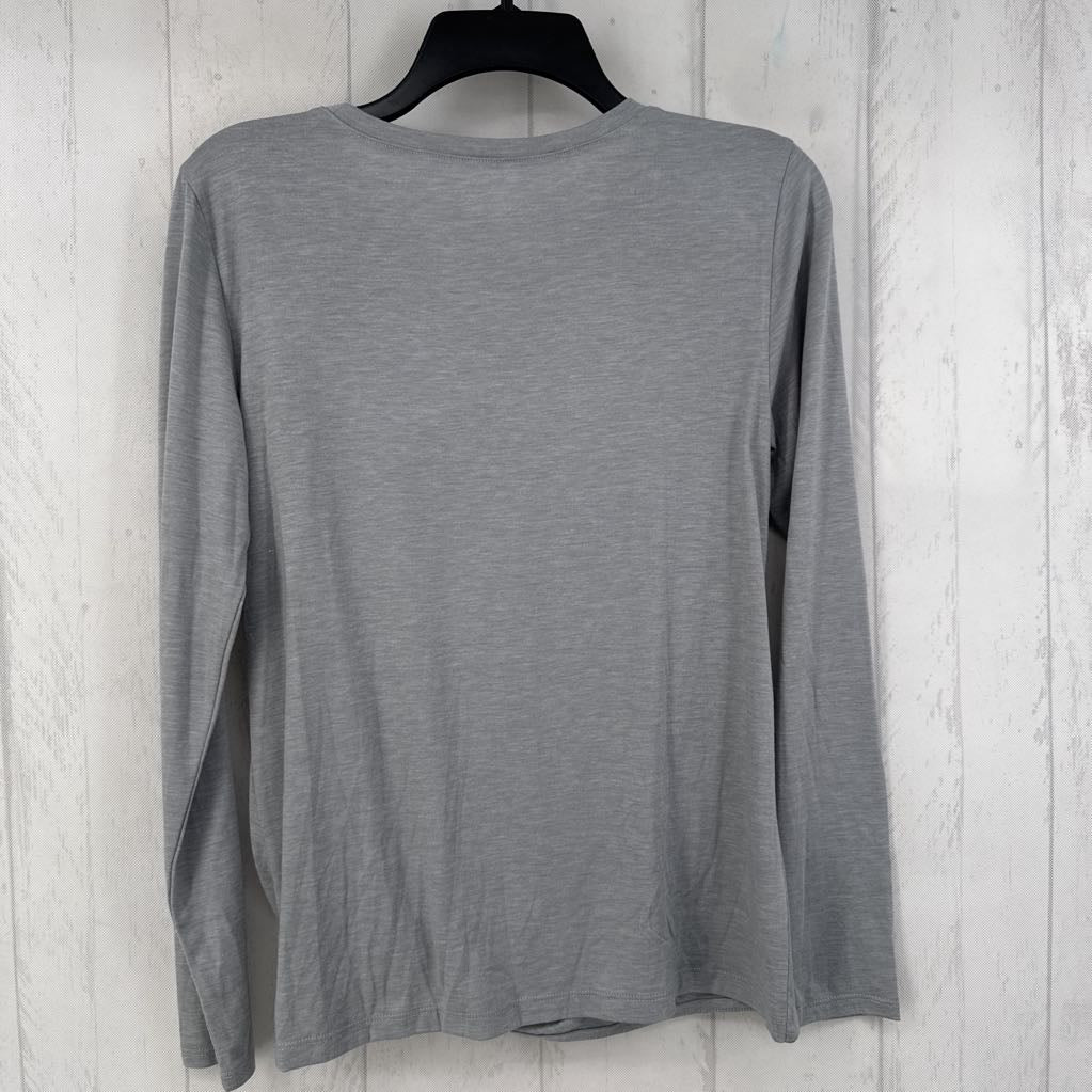 M gathered hem l/s top
