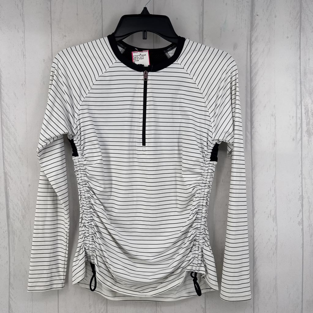 R50 M striped ruched sides l/s top