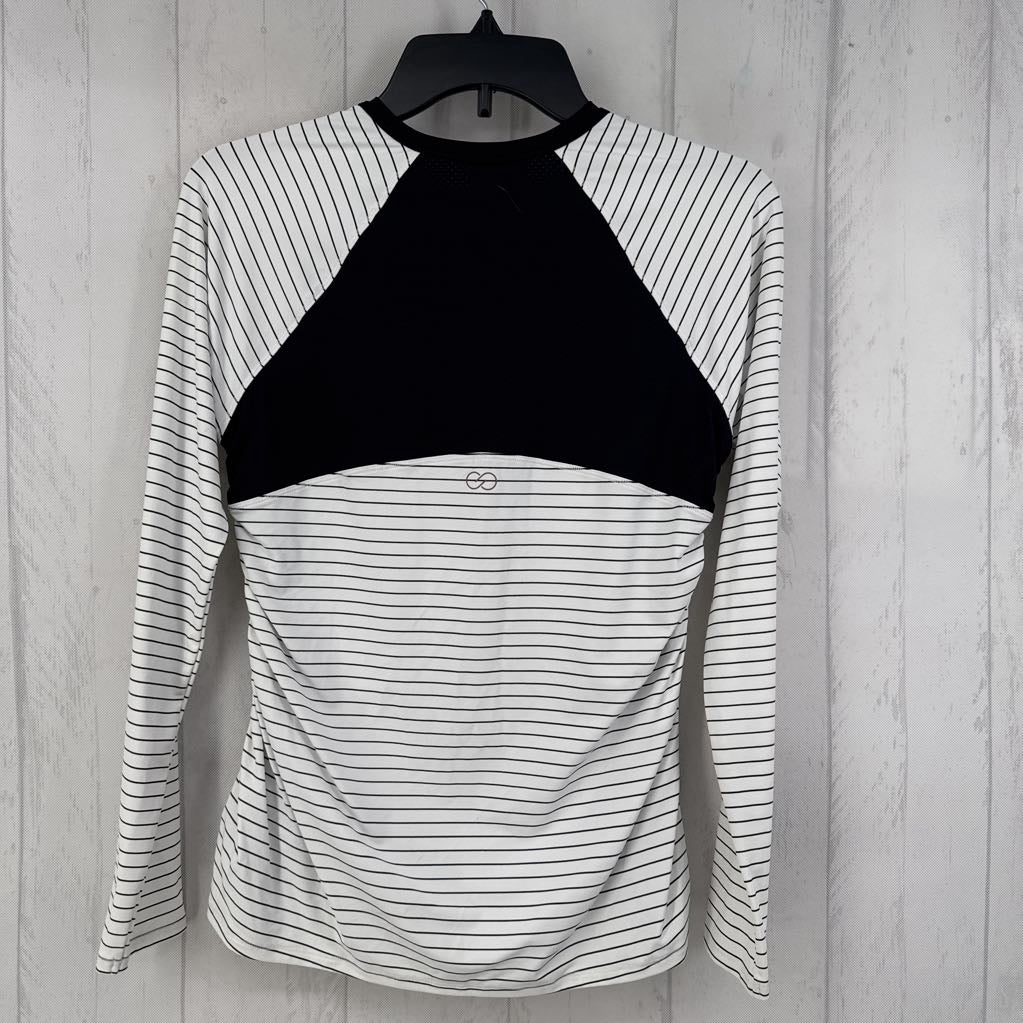 R50 M striped ruched sides l/s top
