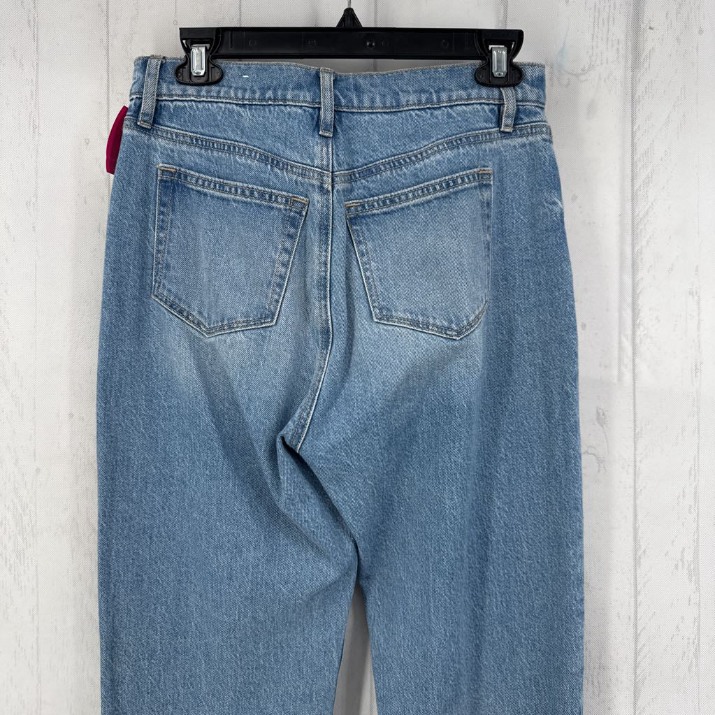 4 rhinestone embelished straight leg jean