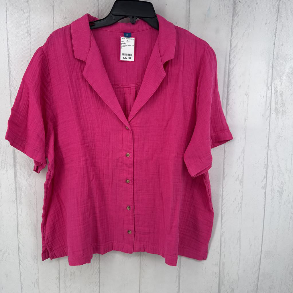 XL button down s/s top