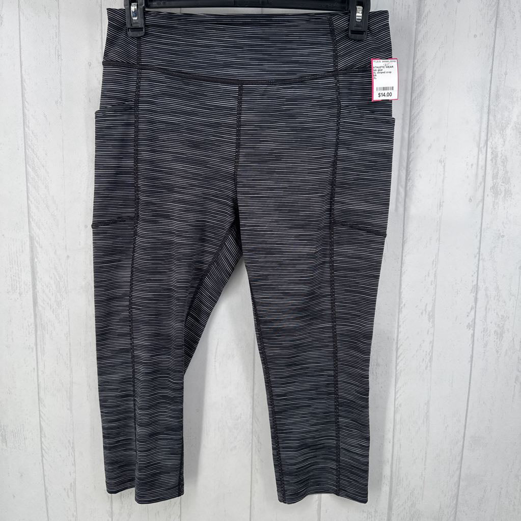 XL striped crop legging