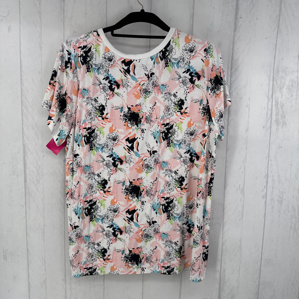 2 s/s flower print top