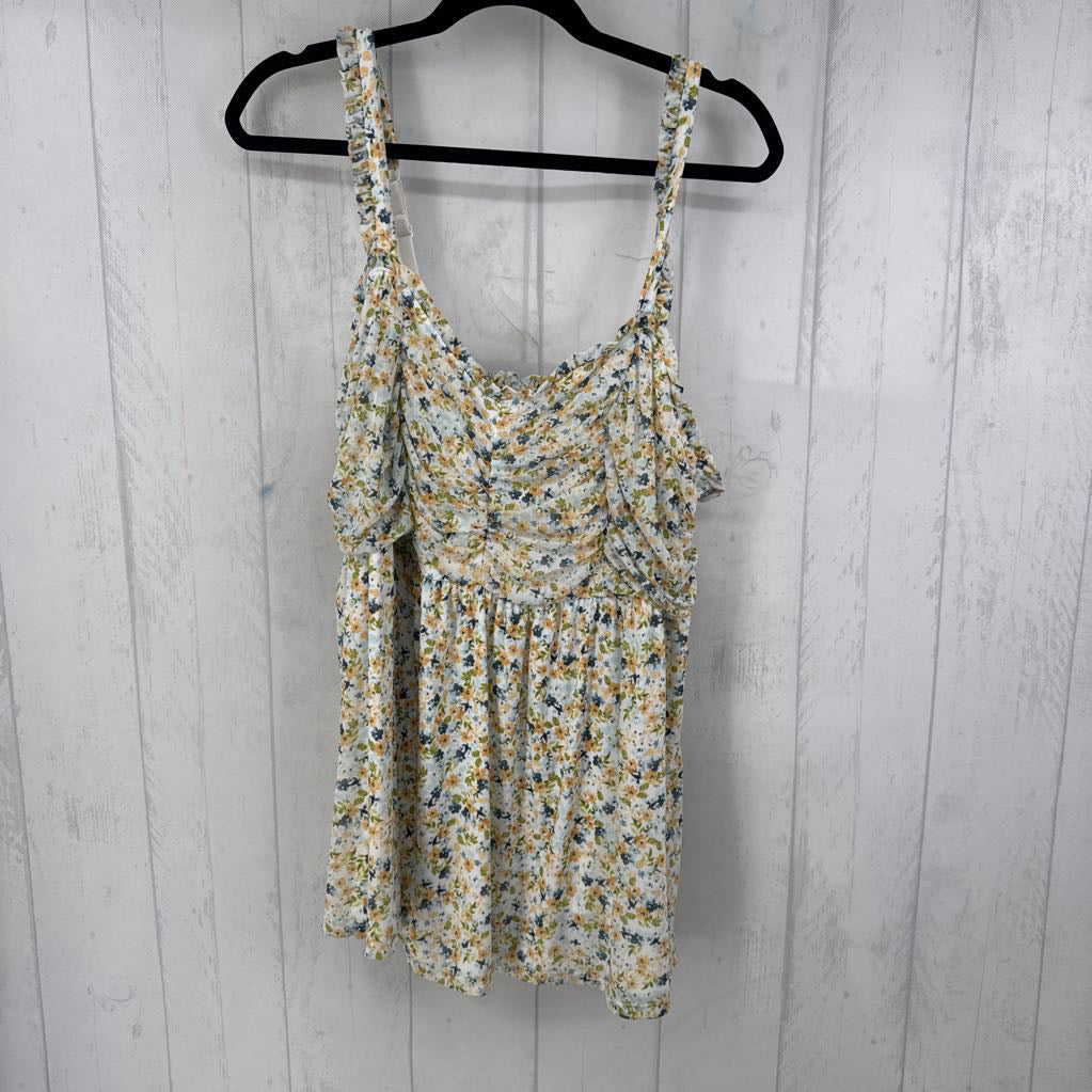 2x floral babydoll tank