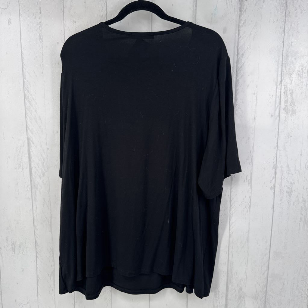 3X flo embroidered cutout s/s top