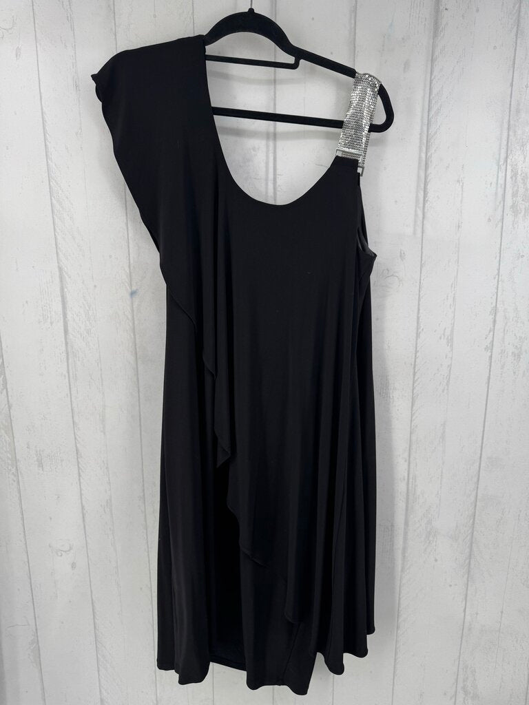 16 chainmetal strap flowy dress