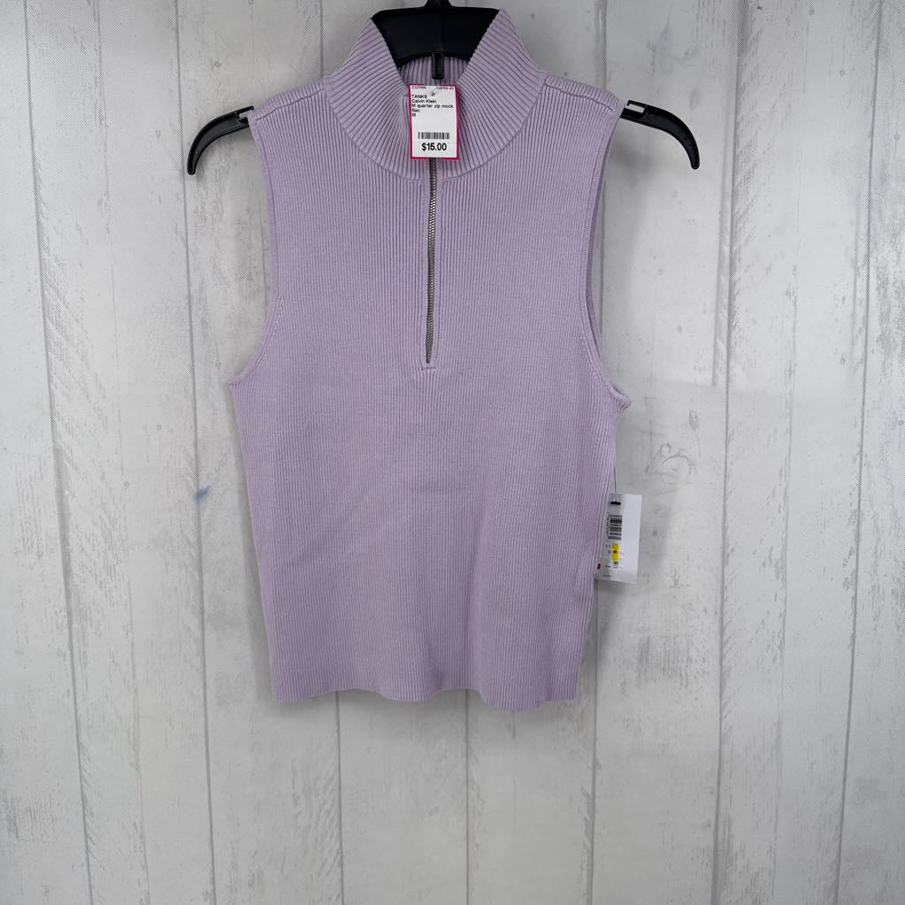 M quarter zip mock neck tank