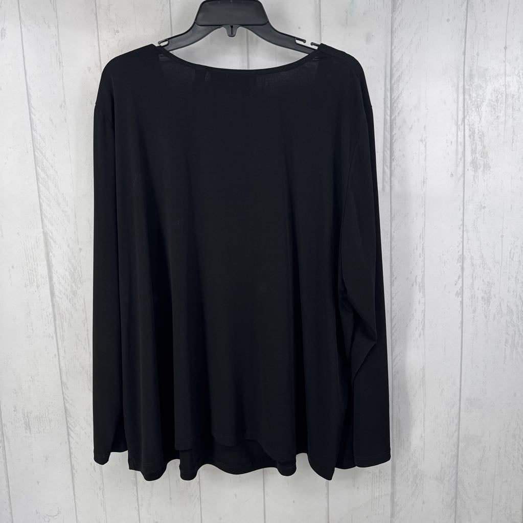 3X scoop neck l/s top
