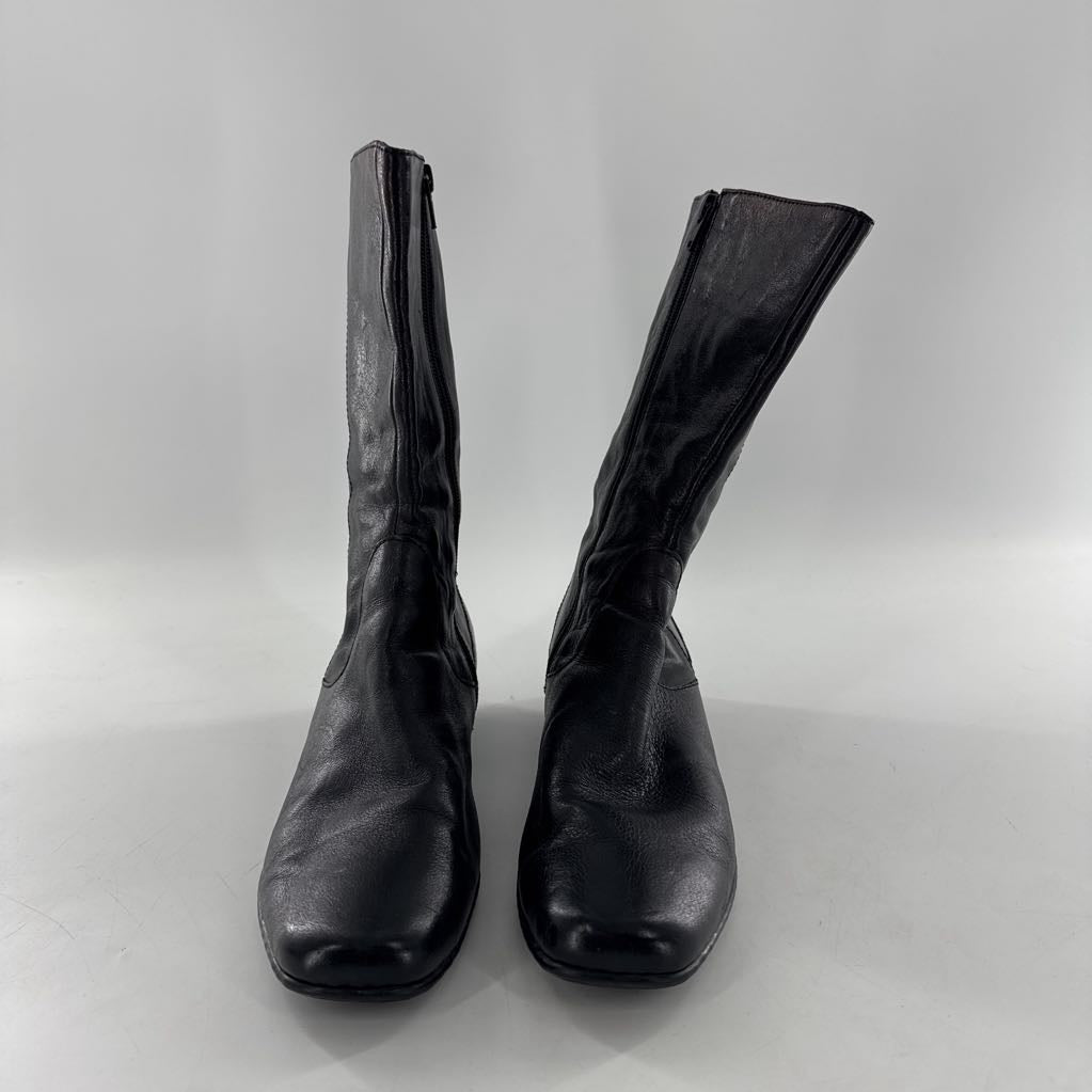 10 leather mid-calf boot