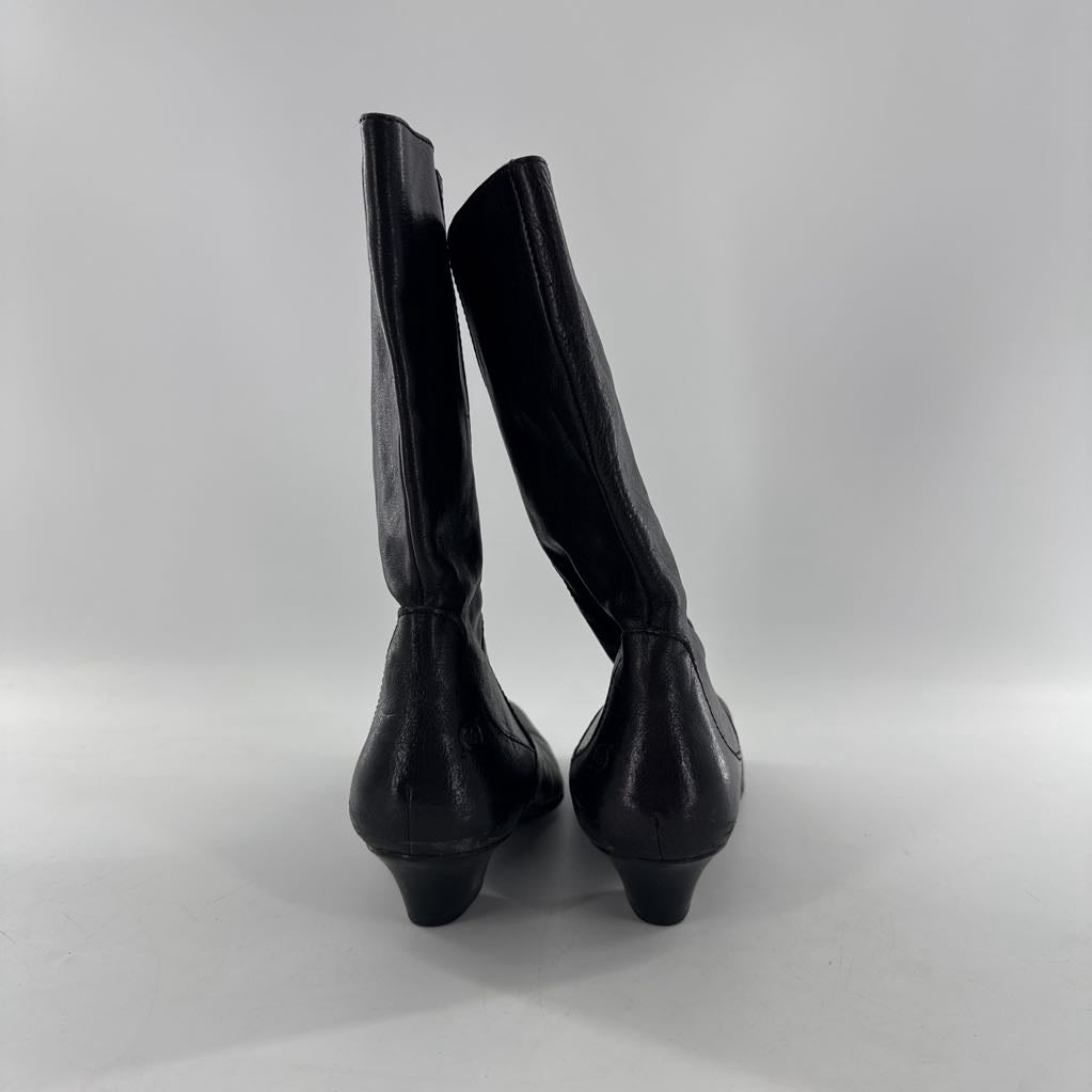 10 leather mid-calf boot