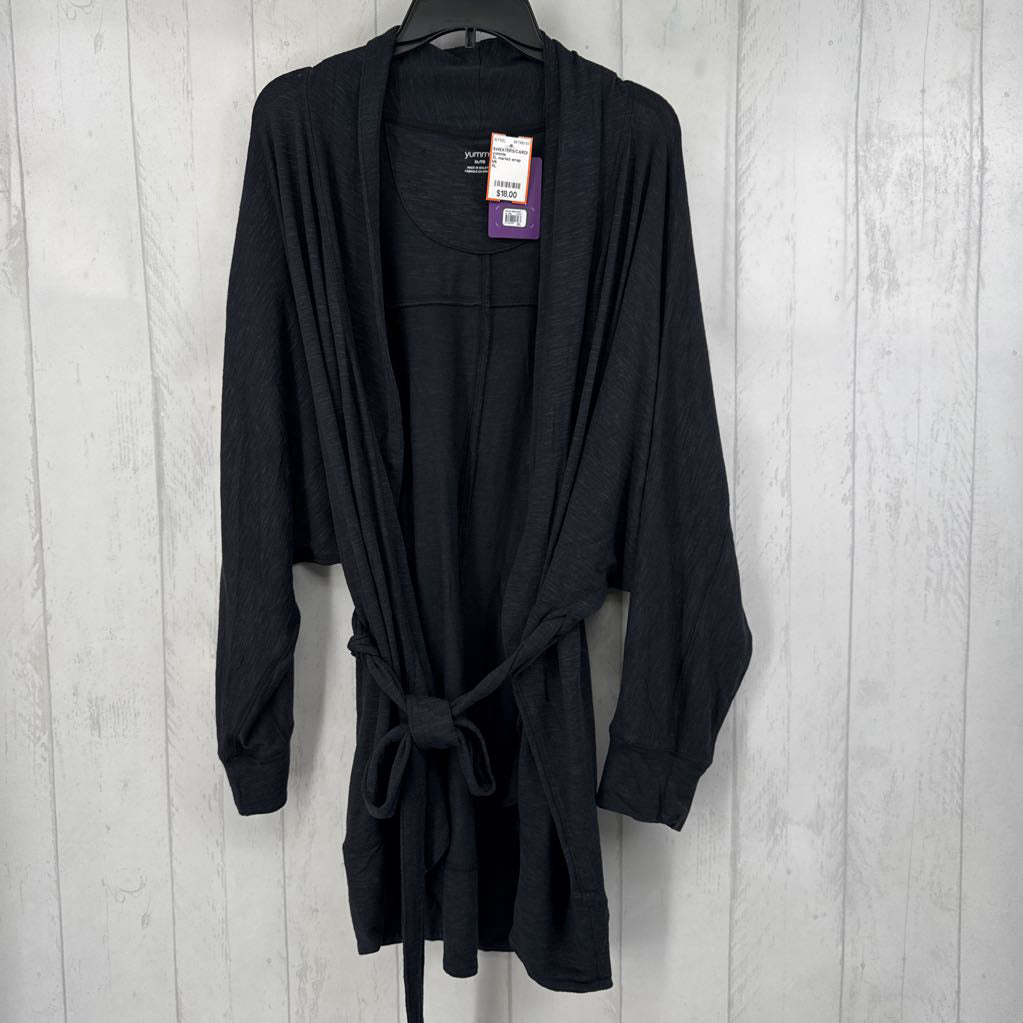 XL marled wrap cardi