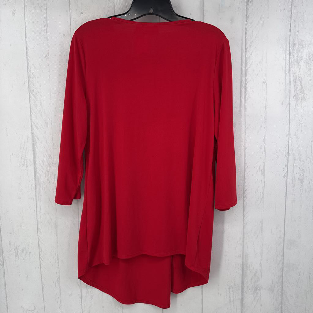 M elbow slv zipper detail top