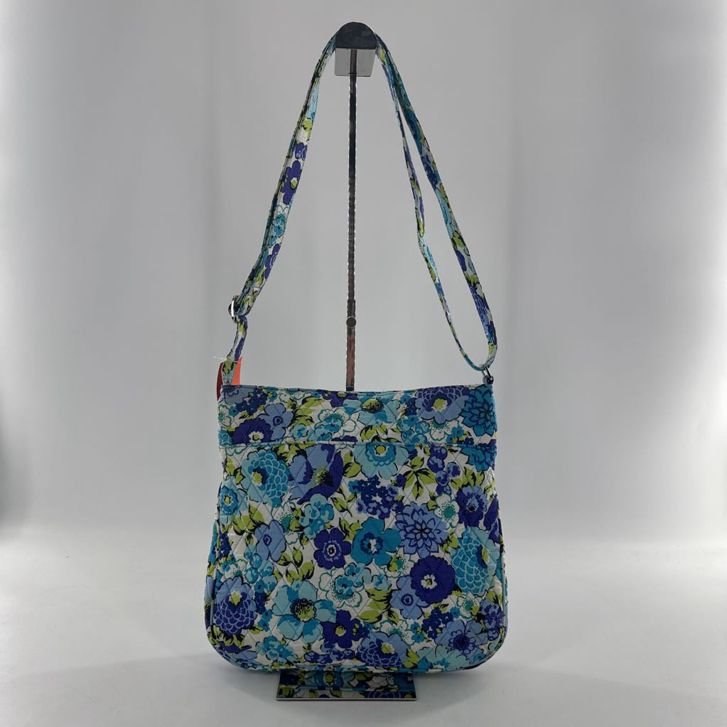 quilted flo print crossbody