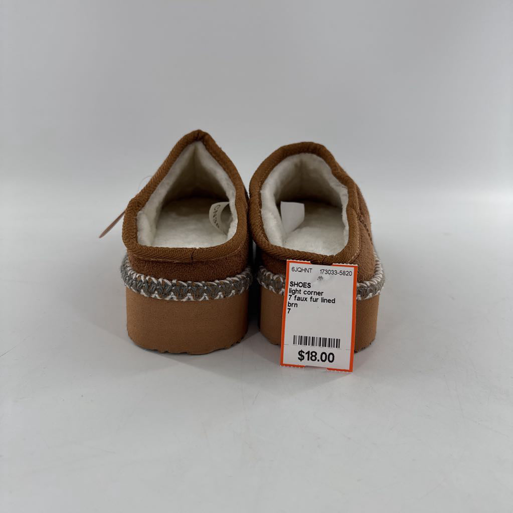 7 faux fur lined clog