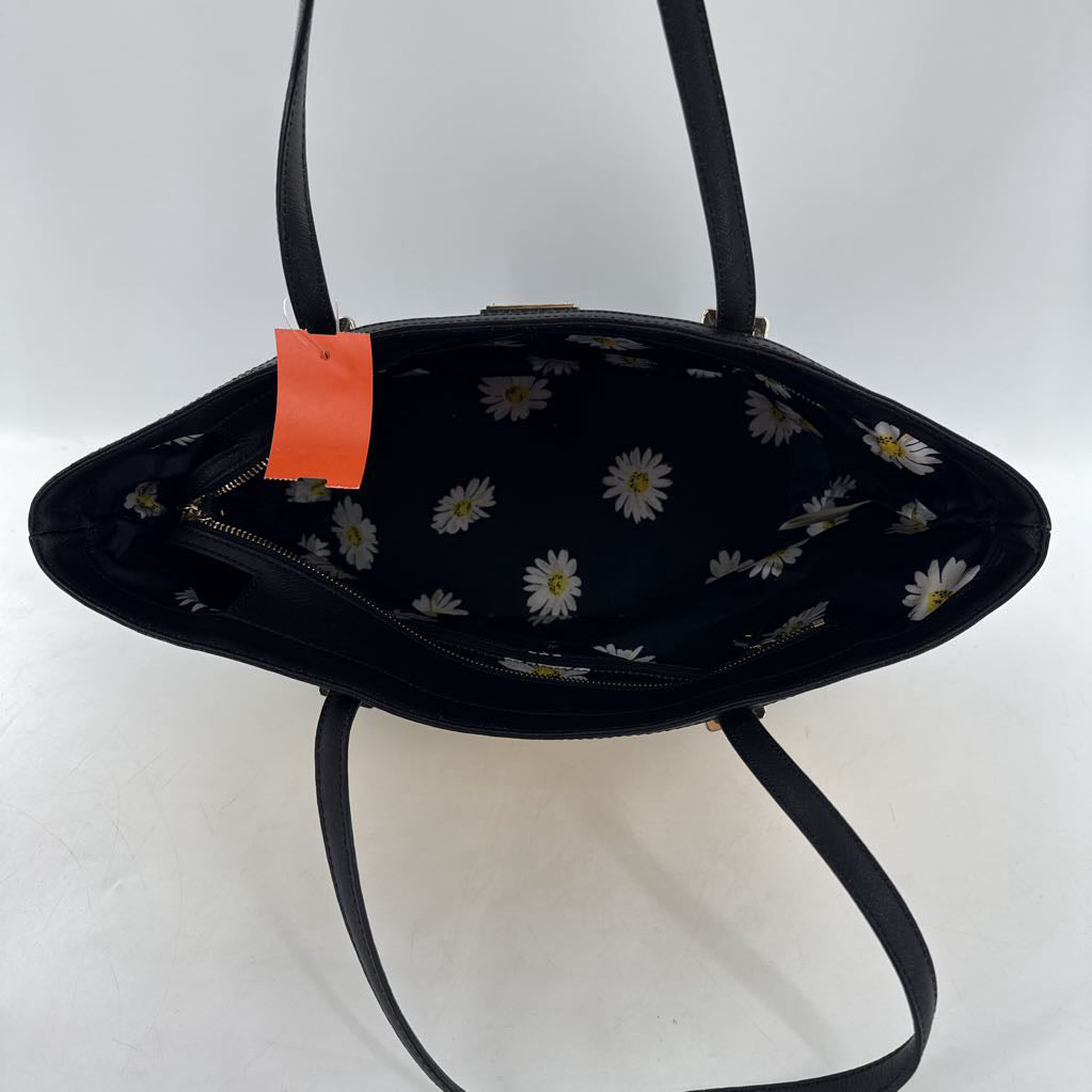 straw & leather tote bag