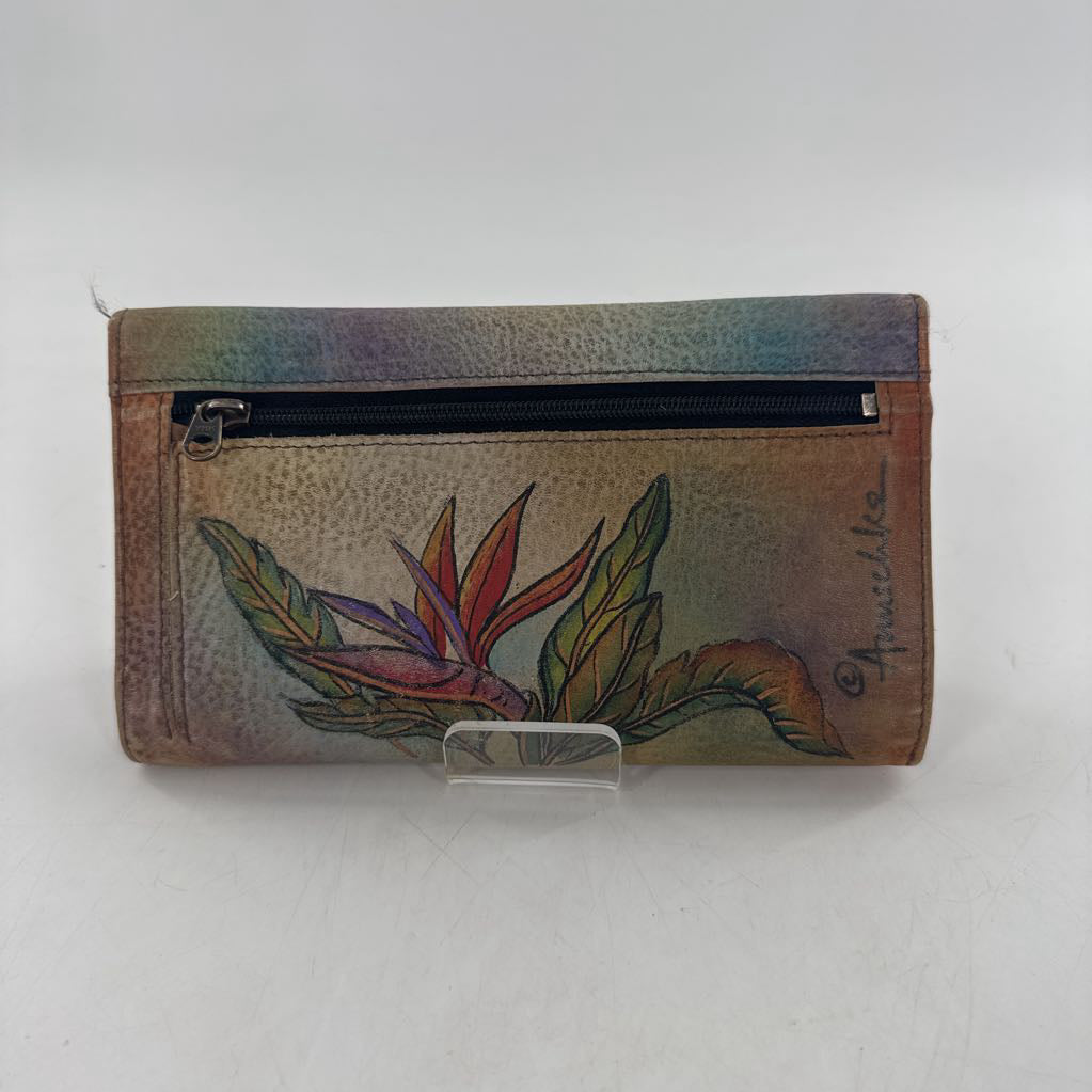 leather safari print wallet