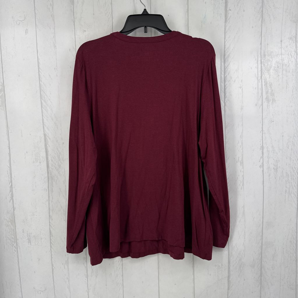 XL notch neck l/s tee