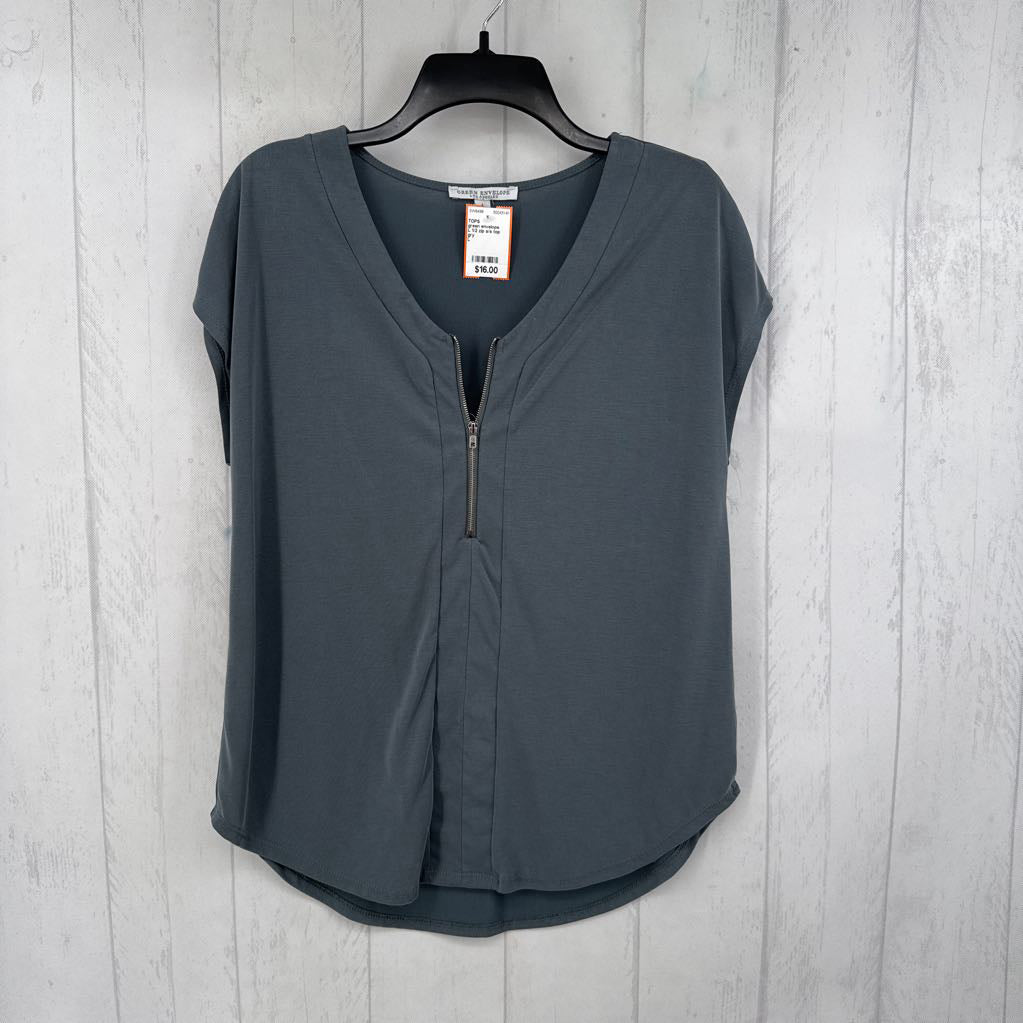 L 1/2 zip s/s top