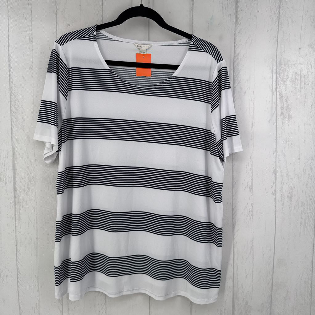 18/20 s/s stripe top