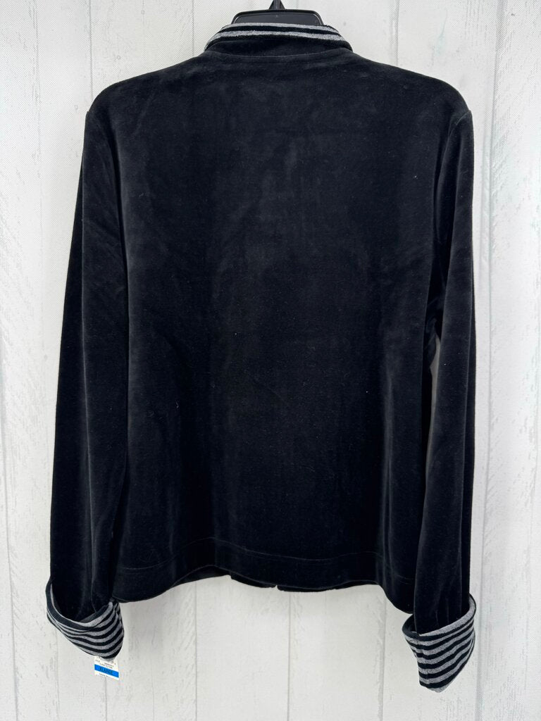 XL velour zip-up sweatshirt
