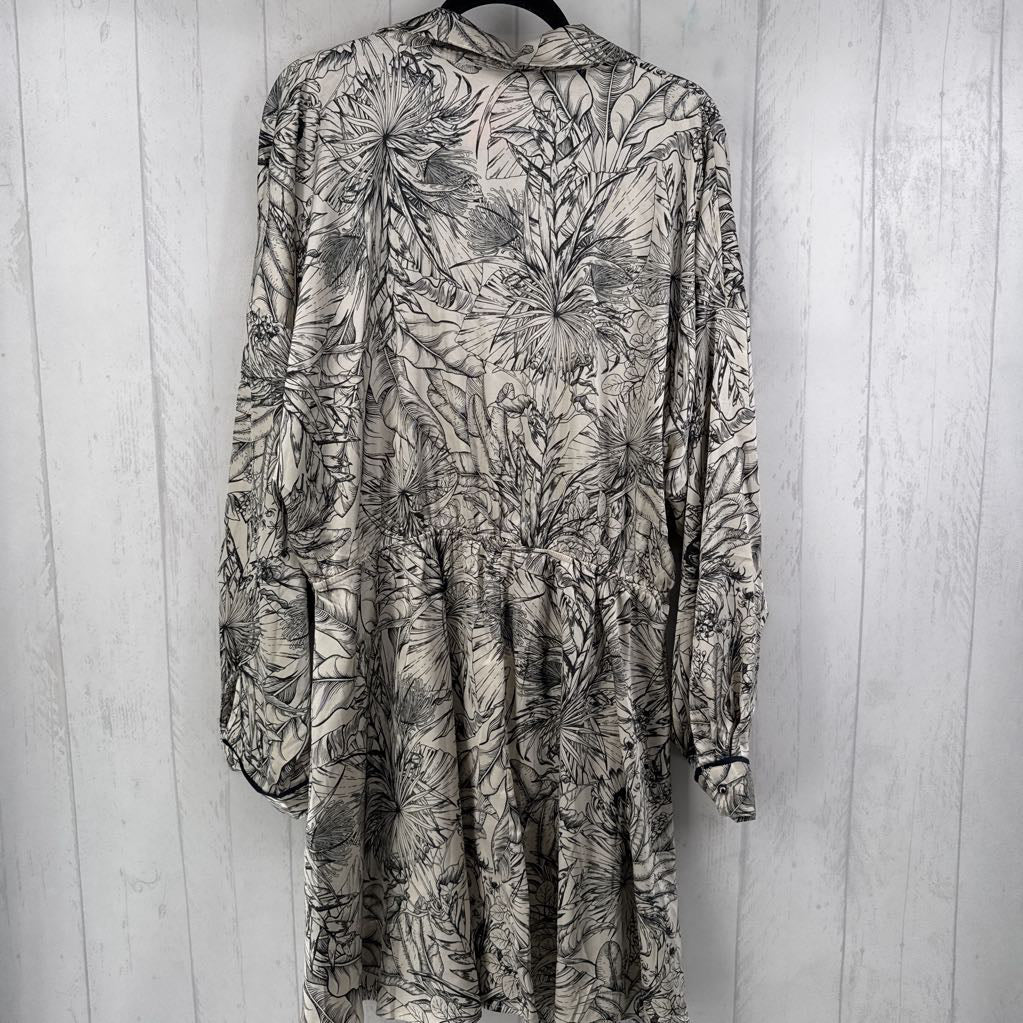 1xl tropical print l/s dress