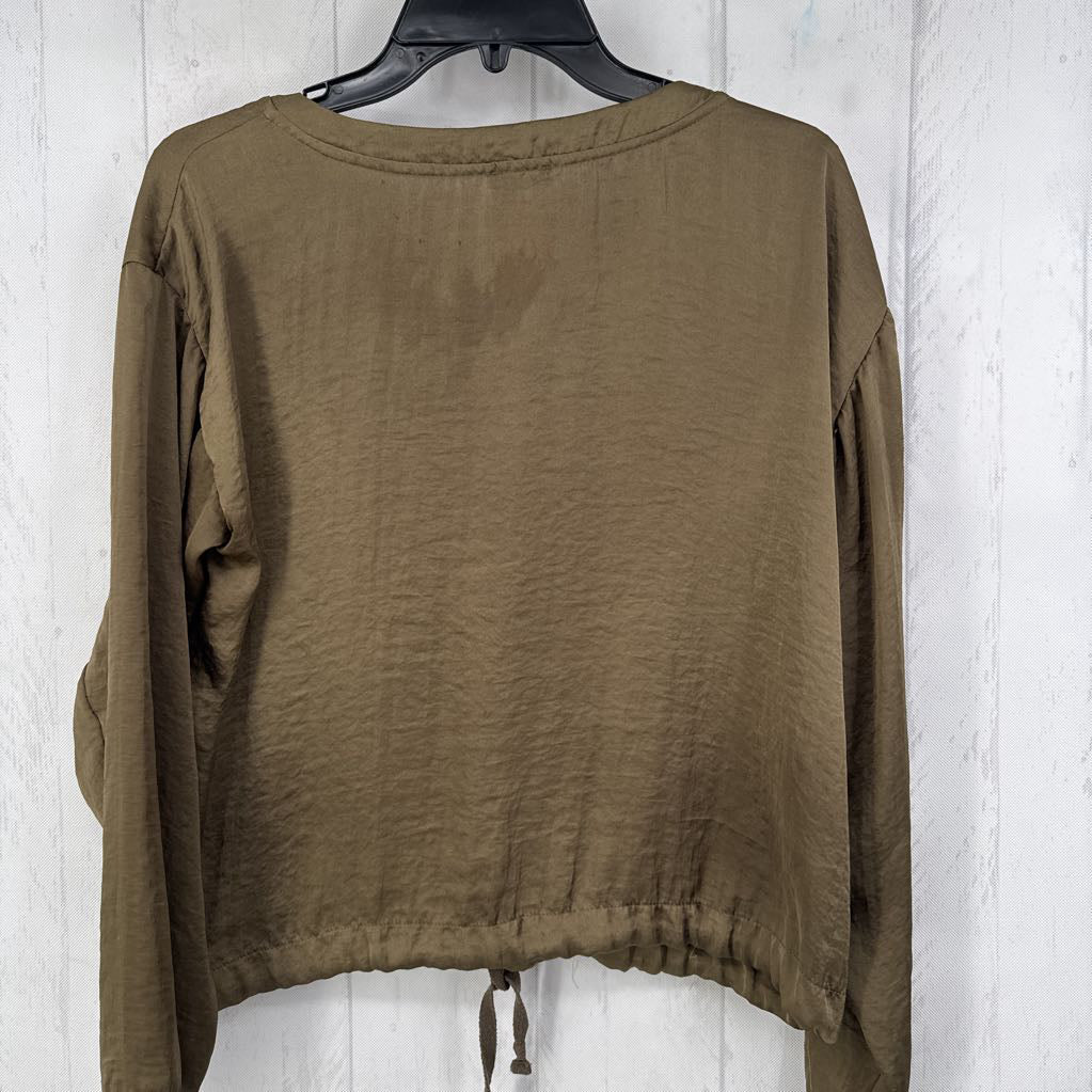 M drawstring hem l/s top