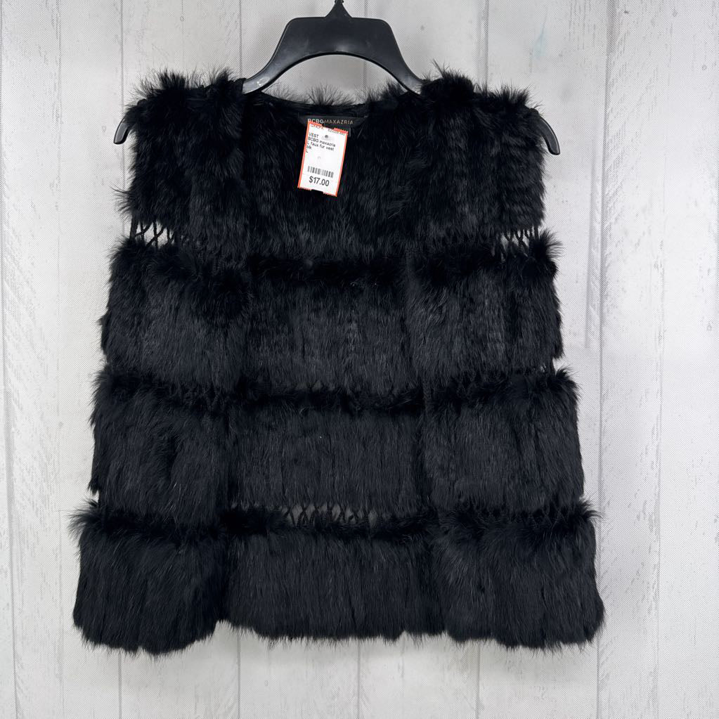 L faux fur vest
