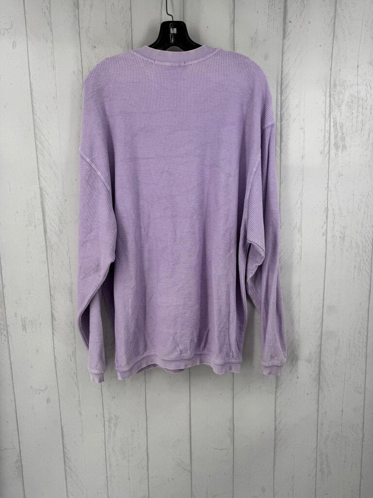 L rib knit crewneck sweatshirt